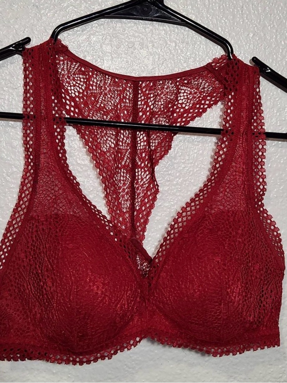 Victoria's Secret Red Lace Bralette with Racerback